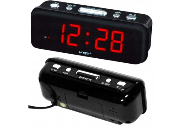 BUDZIK ZEGAR ELEKTRONICZNY SIECIOWY LED