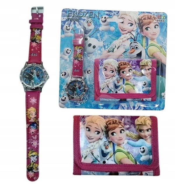 ZEGAREK NA RĘKĘ + PORTFEL Frozen kraina lodu