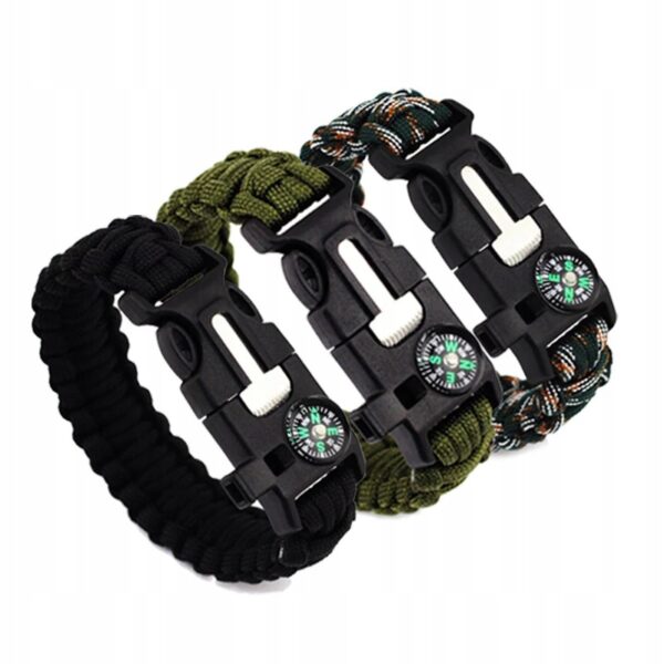 BRANSOLETKA SURVIVAL 5W1 PARACORD KRZESIWO