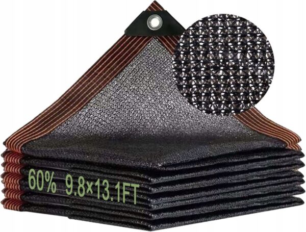 Siatka cieniująca zaciemniająca w 60% osłona ogrodowa anty UV czarna 3x4 m