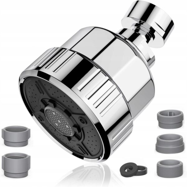 Aerator do kranu wylewka perlator 360° 5 funkcji chrom
