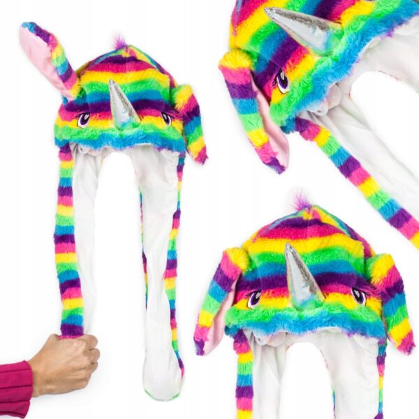 czapka ruchome uszy świecące Unicorn Jednorożec