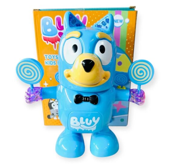 INTERAKTYWNY BLUEY I BINGO CHODZI GRA MUZYKA MELODIA TAŃCZY ŚWIECI 25cm