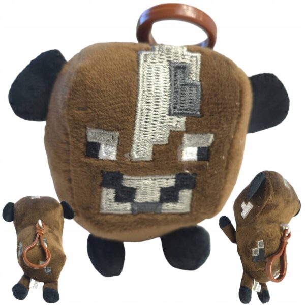 MINECRAFT MASKOTKA ZAWIESZKA PLUSZOWA BRELOCZEK DO PLECAKA KLUCZY KROWA 2w1