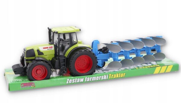 Zabawka duży traktor z pługiem dla chłopców 0375