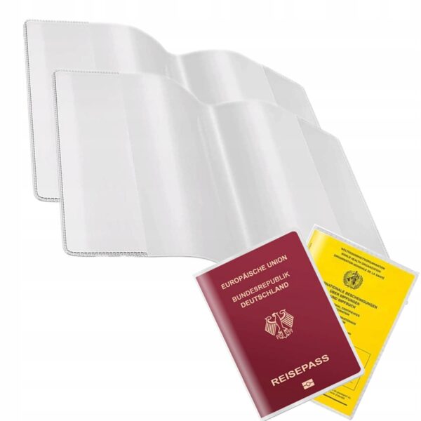 Folia na dokumenty 3 szt paszport, szczepienia