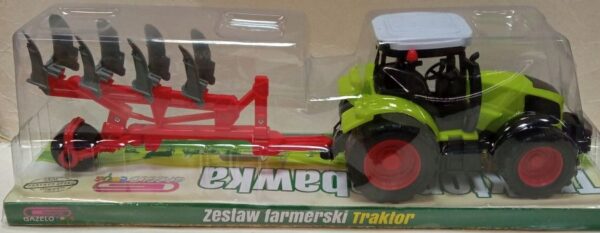 TRAKTOR Z MASZYNĄ ROLNICZĄ CIĄGNIK POJAZD