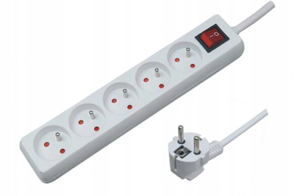 Przedłużacz listwowy 5 gniazdek 3680 W 16 A 230 V