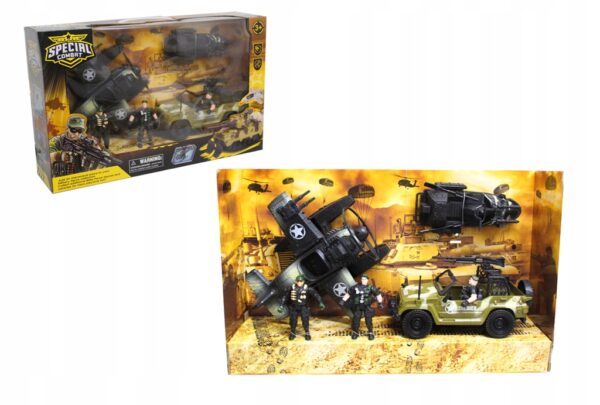 Zestaw militarny 6el. w kartonie 48x30x12 cm