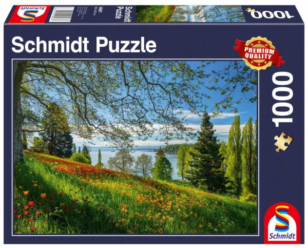 Puzzle 1000 el. Wyspa kwitnących tulipanów