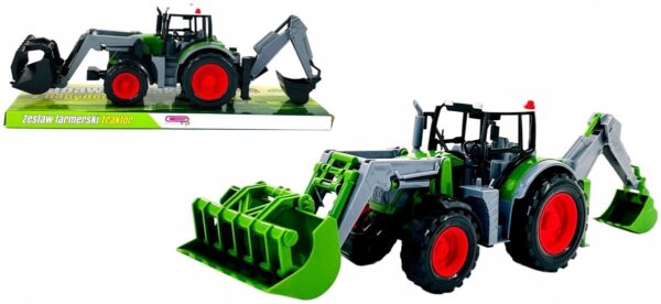 DUŻY TRAKTOR CIĄGNIK Z RUCHOMYM TUREM FARMA KOPARKA 4046