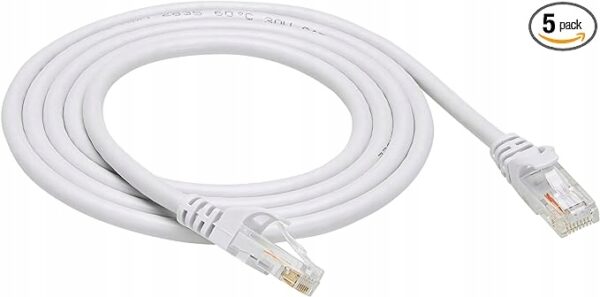 Kabel Sieciowy LAN RJ45 Cat-6 Ethernet 1.5m 5szt