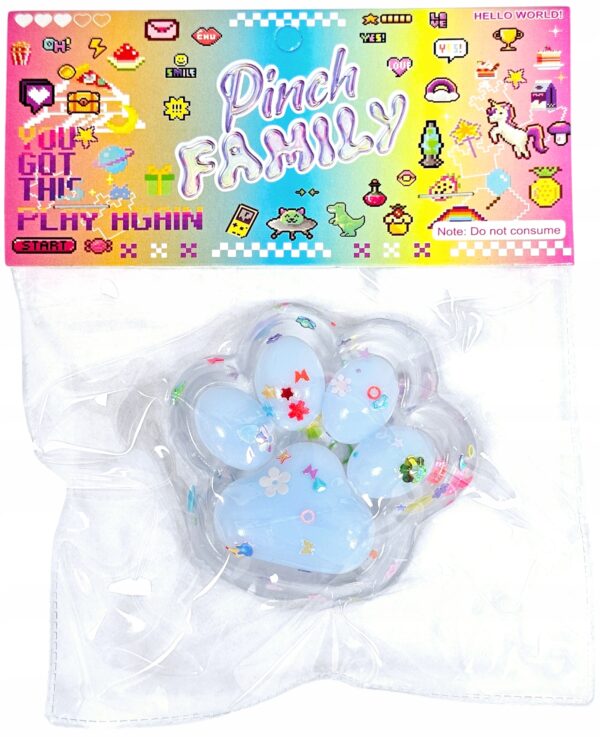 KOCI ŁAPKA GNIOTEK ANTYSTRESOWY SENSORYCZNY FIDGET PSIA ŁAPA SQUISHY PUSH