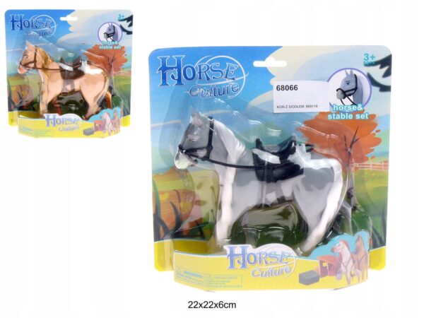 ZABAWKA HORSE KONIK KOŃ Z SIODŁEM MIX GRZYWA
