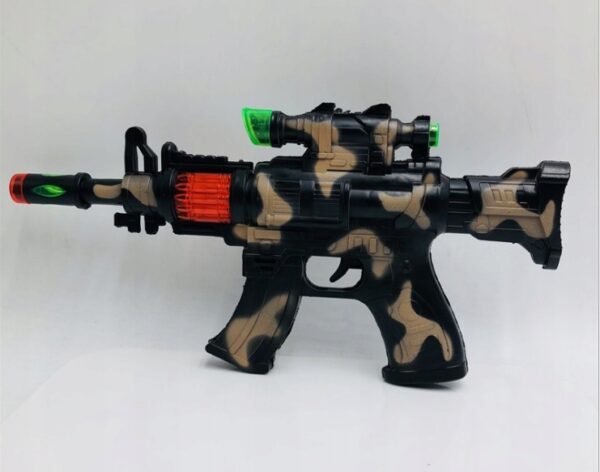 Pistolet karabin maszynowy światło dźwięk 31x16 cm