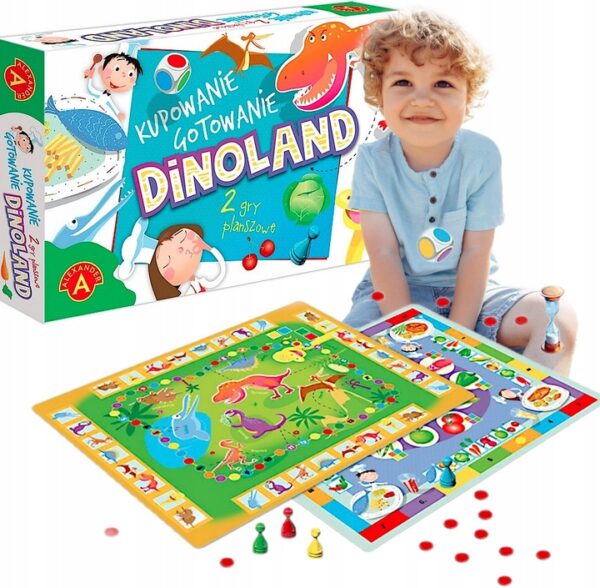 Gra planszowa Dinoland- Kupowanie gotowanie