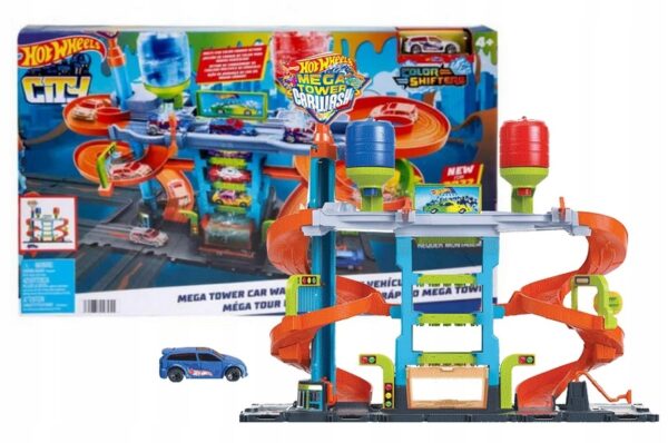 Hot Wheels City Zakręcona mega myjnia