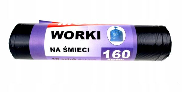Worki na śmieci MOCNE LDPE 160l