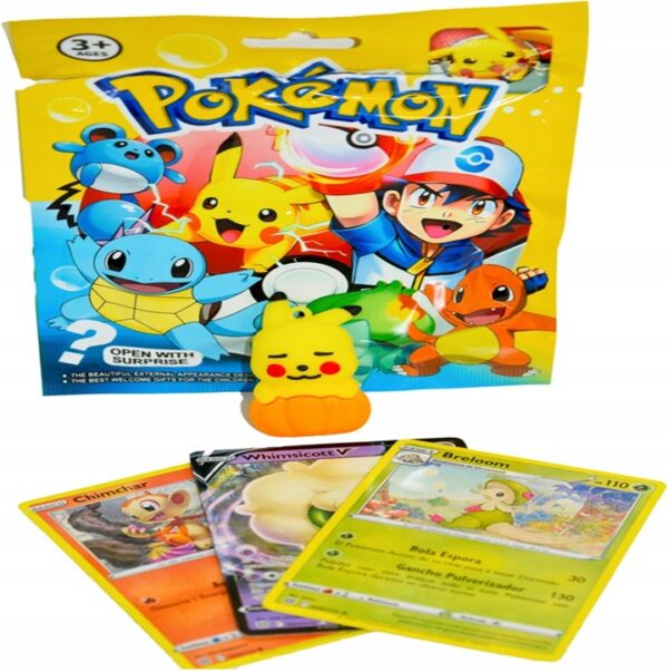 POKEMON SASZETKA NIESPODZIANKA FIGURKA + 3 KARTY