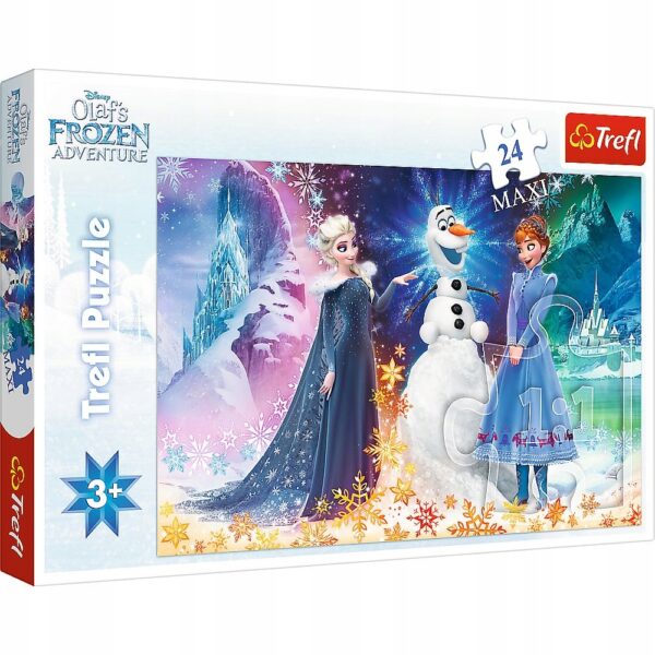 Puzzle Trefl 24 Maxi W świetle gwiazd Kraina Lodu