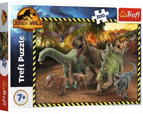 Puzzle Trefl 200el. Dinozaury z Parku Jurajskiego