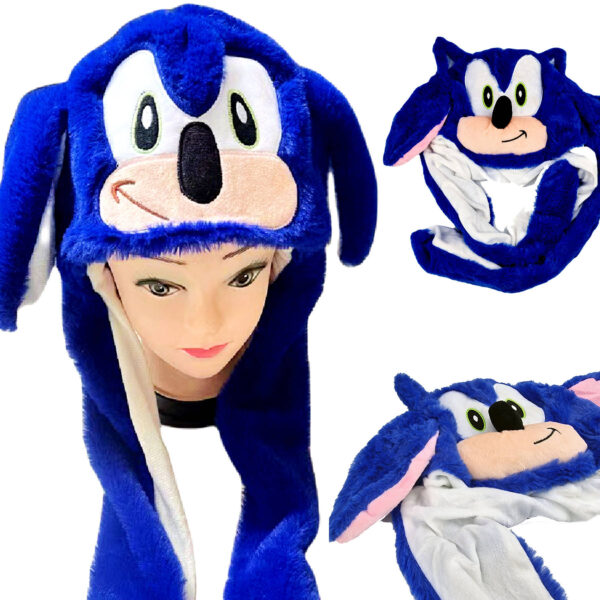 Czapka SONIC świeci RUCHOME USZY królik LED