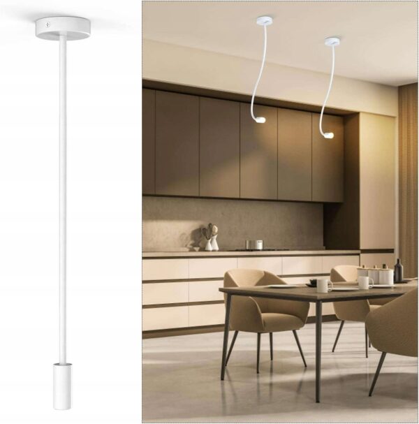 Lampa sufitowa wisząca LED Elastyczna Ścienna Biała G9 Ciepła biel