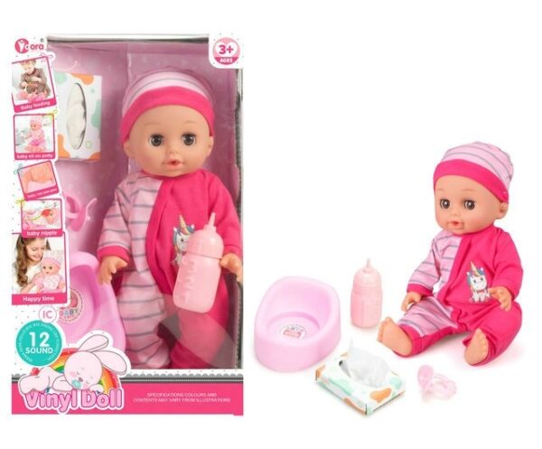 Lalka bobas baby nocnik pielucha smoczek