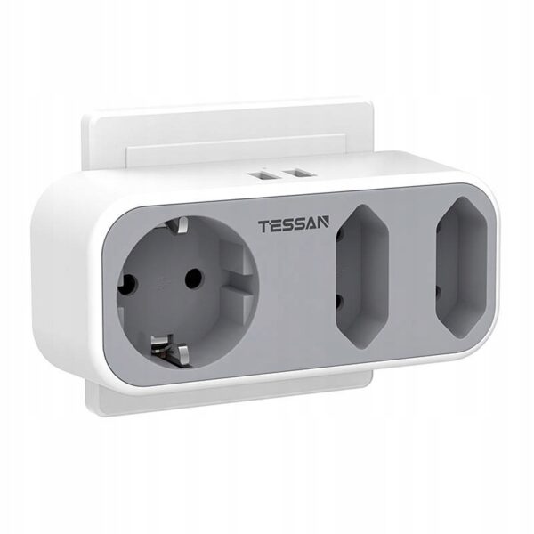 Gniazdko Ścienne Ładowarka Rozgałęźnik Złodziejka 16A 3600W 2xUSB 5V 2.4A T