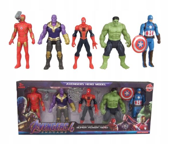 ZESTAW FIGUREK AVENGERS HULK IRON MAN KAPITAN 15 cm