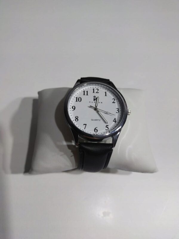 KLASYCZNY ZEGAREK BIAŁA TARCZA MĘSKI PASEK