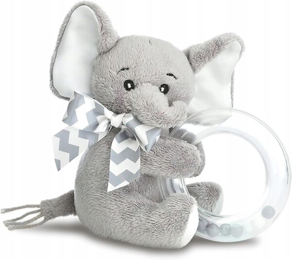 Maskotka Słoń z grzechotką 15cm