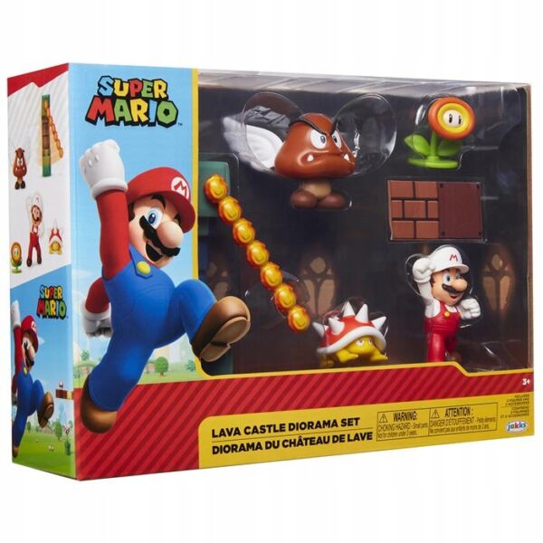 Super Mario, zestaw z figurkami Lava Castle