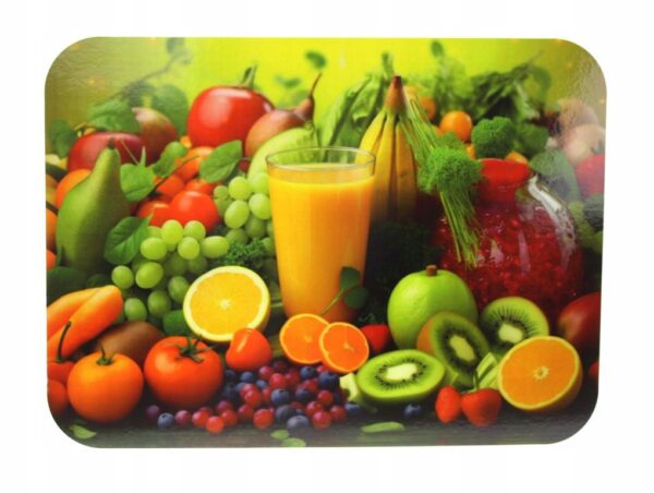 Mata stołowa 40x30 cm SOK POMARAŃCZOWY NA OWOCOWYM TLE