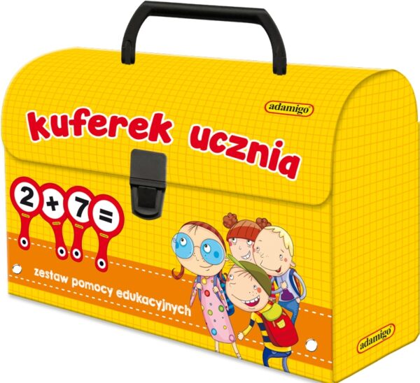 Kuferek ucznia Zestaw pomocy edukacyjnych Adamigo