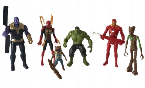 AVENGERS ZESTAW 5 FIGUREK HULK THANOS SPIDER MAN