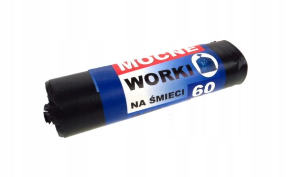 Worki na śmieci MOCNE LDPE 60L
