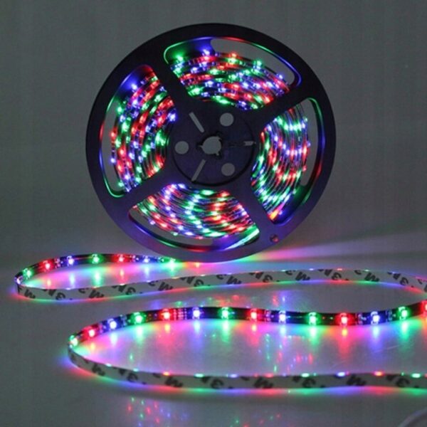 TAŚMA LED SMD 2835 5m ZESTAW KOLOROWA RGB PILOT
