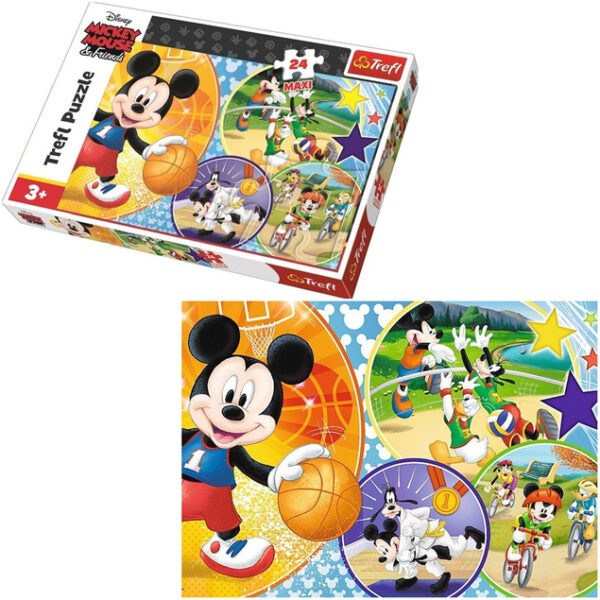 Trefl Puzzle 24 Maxi Mickey czas na sport